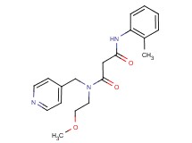 N-(2-methoxyethyl)-N'-(2-methylphenyl)-N-(pyridin-4-ylmethyl)malonamide