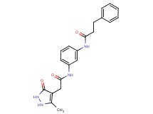 N-(3-{[(5-methyl-3-oxo-2,3-dihydro-1H-pyrazol-4-yl)acetyl]amino}phenyl)-3-phenylpropanamide