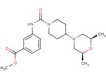 methyl 3-[({4-[(2R*,6S*)-2,6-dimethylmorpholin-4-yl]piperidin-1-yl}carbonyl)amino]benzoate