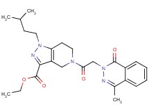 ethyl 1-(3-methylbutyl)-5-[(4-methyl-1-oxo-2(1H)-phthalazinyl)acetyl]-4,5,6,7-tetrahydro-1H-pyrazolo[4,3-c]pyridine-3-carboxylate