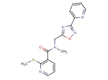 N-methyl-2-(methylthio)-N-{[3-(2-pyridinyl)-1,2,4-oxadiazol-5-yl]methyl}nicotinamide