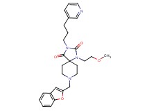 8-(1-benzofuran-2-ylmethyl)-1-(2-methoxyethyl)-3-[3-(3-pyridinyl)propyl]-1,3,8-triazaspiro[4.5]decane-2,4-dione