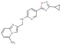 5-(3-cyclopropyl-1,2,4-oxadiazol-5-yl)-N-[(5-methylimidazo[1,2-a]pyridin-2-yl)methyl]-2-pyridinamine