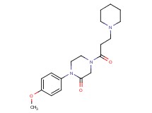 1-(4-methoxyphenyl)-4-[3-(1-piperidinyl)propanoyl]-2-piperazinone
