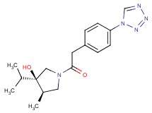 (3R*,4R*)-3-isopropyl-4-methyl-1-{[4-(1H-tetrazol-1-yl)phenyl]acetyl}pyrrolidin-3-ol