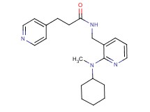 N-({2-[cyclohexyl(methyl)amino]-3-pyridinyl}methyl)-3-(4-pyridinyl)propanamide