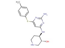 rel-(3R,4R)-4-({2-amino-6-[(4-methylphenyl)thio]-4-pyrimidinyl}amino)-3-piperidinol hydrochloride