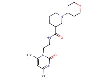 N-[2-(4,6-dimethyl-2-oxo-1(2H)-pyrimidinyl)ethyl]-1-(tetrahydro-2H-pyran-4-yl)-3-piperidinecarboxamide