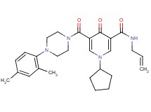 N-allyl-1-cyclopentyl-5-{[4-(2,4-dimethylphenyl)-1-piperazinyl]carbonyl}-4-oxo-1,4-dihydro-3-pyridinecarboxamide