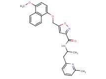 5-{[(4-methoxy-1-naphthyl)oxy]methyl}-N-[1-methyl-2-(6-methyl-2-pyridinyl)ethyl]-3-isoxazolecarboxamide