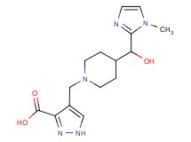 4-({4-[hydroxy(1-methyl-1H-imidazol-2-yl)methyl]piperidin-1-yl}methyl)-1H-pyrazole-3-carboxylic acid
