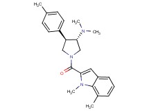 (3S*,4R*)-1-[(1,7-dimethyl-1H-indol-2-yl)carbonyl]-N,N-dimethyl-4-(4-methylphenyl)-3-pyrrolidinamine