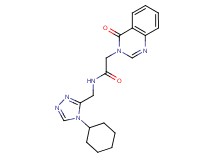 N-[(4-cyclohexyl-4H-1,2,4-triazol-3-yl)methyl]-2-(4-oxo-3(4H)-quinazolinyl)acetamide