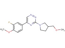 5-(3-fluoro-4-methoxyphenyl)-3-[3-(methoxymethyl)-1-pyrrolidinyl]-1,2,4-triazine