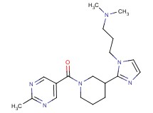 N,N-dimethyl-3-(2-{1-[(2-methylpyrimidin-5-yl)carbonyl]piperidin-3-yl}-1H-imidazol-1-yl)propan-1-amine