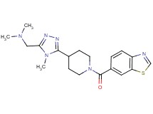 ({5-[1-(1,3-benzothiazol-6-ylcarbonyl)piperidin-4-yl]-4-methyl-4H-1,2,4-triazol-3-yl}methyl)dimethylamine