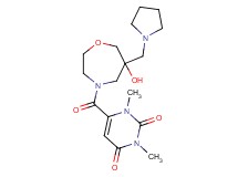 6-{[6-hydroxy-6-(pyrrolidin-1-ylmethyl)-1,4-oxazepan-4-yl]carbonyl}-1,3-dimethylpyrimidine-2,4(1H,3H)-dione