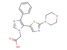 {5-[2-(4-morpholinyl)-1,3-thiazol-5-yl]-4-phenyl-1H-imidazol-1-yl}acetic acid