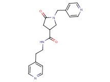 5-oxo-N-[2-(4-pyridinyl)ethyl]-1-(4-pyridinylmethyl)-3-pyrrolidinecarboxamide