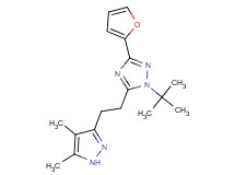 1-tert-butyl-5-[2-(4,5-dimethyl-1H-pyrazol-3-yl)ethyl]-3-(2-furyl)-1H-1,2,4-triazole