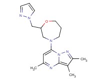 2,3,5-trimethyl-7-[2-(1H-pyrazol-1-ylmethyl)-1,4-oxazepan-4-yl]pyrazolo[1,5-a]pyrimidine