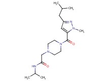 2-{4-[(3-isobutyl-1-methyl-1H-pyrazol-5-yl)carbonyl]-1-piperazinyl}-N-isopropylacetamide