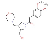 [(3R*,4R*)-1-[(3,4-dimethoxyphenyl)acetyl]-4-(morpholin-4-ylmethyl)pyrrolidin-3-yl]methanol