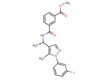 methyl 3-[({1-[1-(3-fluorophenyl)-5-methyl-1H-pyrazol-4-yl]ethyl}amino)carbonyl]benzoate