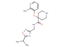 N-[(5-isopropyl-1,2,4-oxadiazol-3-yl)methyl]-4-[(2-methylpyridin-3-yl)oxy]piperidine-4-carboxamide