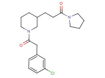 1-[(3-chlorophenyl)acetyl]-3-[3-oxo-3-(1-pyrrolidinyl)propyl]piperidine