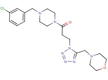 4-[(1-{3-[4-(3-chlorobenzyl)-1-piperazinyl]-3-oxopropyl}-1H-tetrazol-5-yl)methyl]morpholine