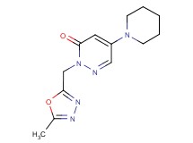 2-[(5-methyl-1,3,4-oxadiazol-2-yl)methyl]-5-piperidin-1-ylpyridazin-3(2H)-one