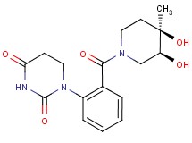 1-(2-{[(3S*,4R*)-3,4-dihydroxy-4-methylpiperidin-1-yl]carbonyl}phenyl)dihydropyrimidine-2,4(1H,3H)-dione