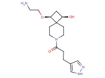 (1R*,3S*)-3-(2-aminoethoxy)-7-[3-(1H-pyrazol-4-yl)propanoyl]-7-azaspiro[3.5]nonan-1-ol