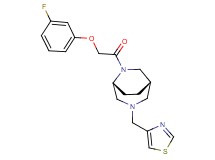 (1S*,5R*)-6-[(3-fluorophenoxy)acetyl]-3-(1,3-thiazol-4-ylmethyl)-3,6-diazabicyclo[3.2.2]nonane