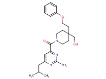 [1-[(6-isobutyl-2-methyl-4-pyrimidinyl)carbonyl]-4-(2-phenoxyethyl)-4-piperidinyl]methanol