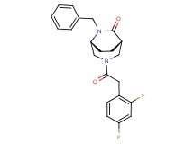 (1S*,5R*)-6-benzyl-3-[(2,4-difluorophenyl)acetyl]-3,6-diazabicyclo[3.2.2]nonan-7-one