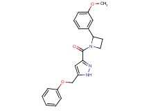 3-{[2-(3-methoxyphenyl)azetidin-1-yl]carbonyl}-5-(phenoxymethyl)-1H-pyrazole