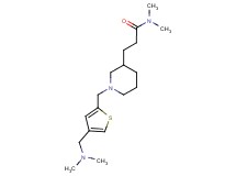 3-[1-({4-[(dimethylamino)methyl]-2-thienyl}methyl)-3-piperidinyl]-N,N-dimethylpropanamide