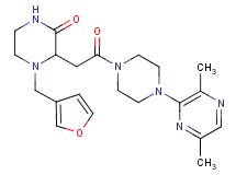 3-{2-[4-(3,6-dimethyl-2-pyrazinyl)-1-piperazinyl]-2-oxoethyl}-4-(3-furylmethyl)-2-piperazinone