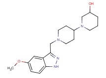 1'-[(5-methoxy-1H-indazol-3-yl)methyl]-1,4'-bipiperidin-3-ol