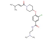 3-chloro-N-[2-(dimethylamino)ethyl]-4-({1-[(2E)-4-methyl-2-pentenoyl]-4-piperidinyl}oxy)benzamide
