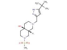 (4aR*,8aR*)-2-[(5-tert-butyl-1H-pyrazol-3-yl)methyl]-7-(methylsulfonyl)octahydro-2,7-naphthyridin-4a(2H)-ol