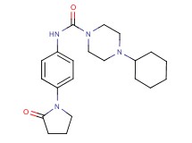 4-cyclohexyl-N-[4-(2-oxopyrrolidin-1-yl)phenyl]piperazine-1-carboxamide