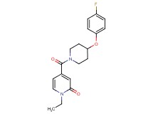 1-ethyl-4-{[4-(4-fluorophenoxy)-1-piperidinyl]carbonyl}-2(1H)-pyridinone