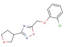 5-[(2-chlorophenoxy)methyl]-3-(tetrahydrofuran-3-yl)-1,2,4-oxadiazole