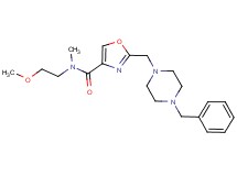 2-[(4-benzyl-1-piperazinyl)methyl]-N-(2-methoxyethyl)-N-methyl-1,3-oxazole-4-carboxamide