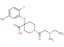 1-(N-ethyl-N-methylglycyl)-4-(2-fluoro-5-methylphenoxy)piperidine-4-carboxylic acid
