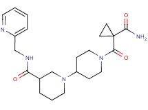 1'-{[1-(aminocarbonyl)cyclopropyl]carbonyl}-N-(pyridin-2-ylmethyl)-1,4'-bipiperidine-3-carboxamide