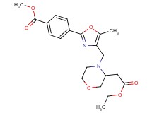 methyl 4-(4-{[3-(2-ethoxy-2-oxoethyl)-4-morpholinyl]methyl}-5-methyl-1,3-oxazol-2-yl)benzoate